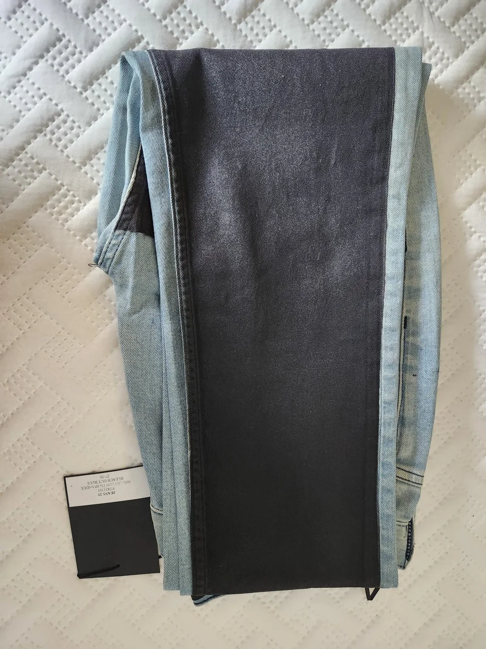 BLK DNM Men’s Light Blue to Black Dip-Dye Skinny Jeans